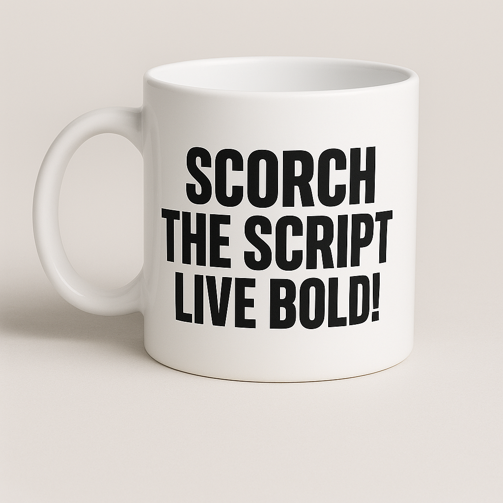 Scorch the Script, Live Bold Mug