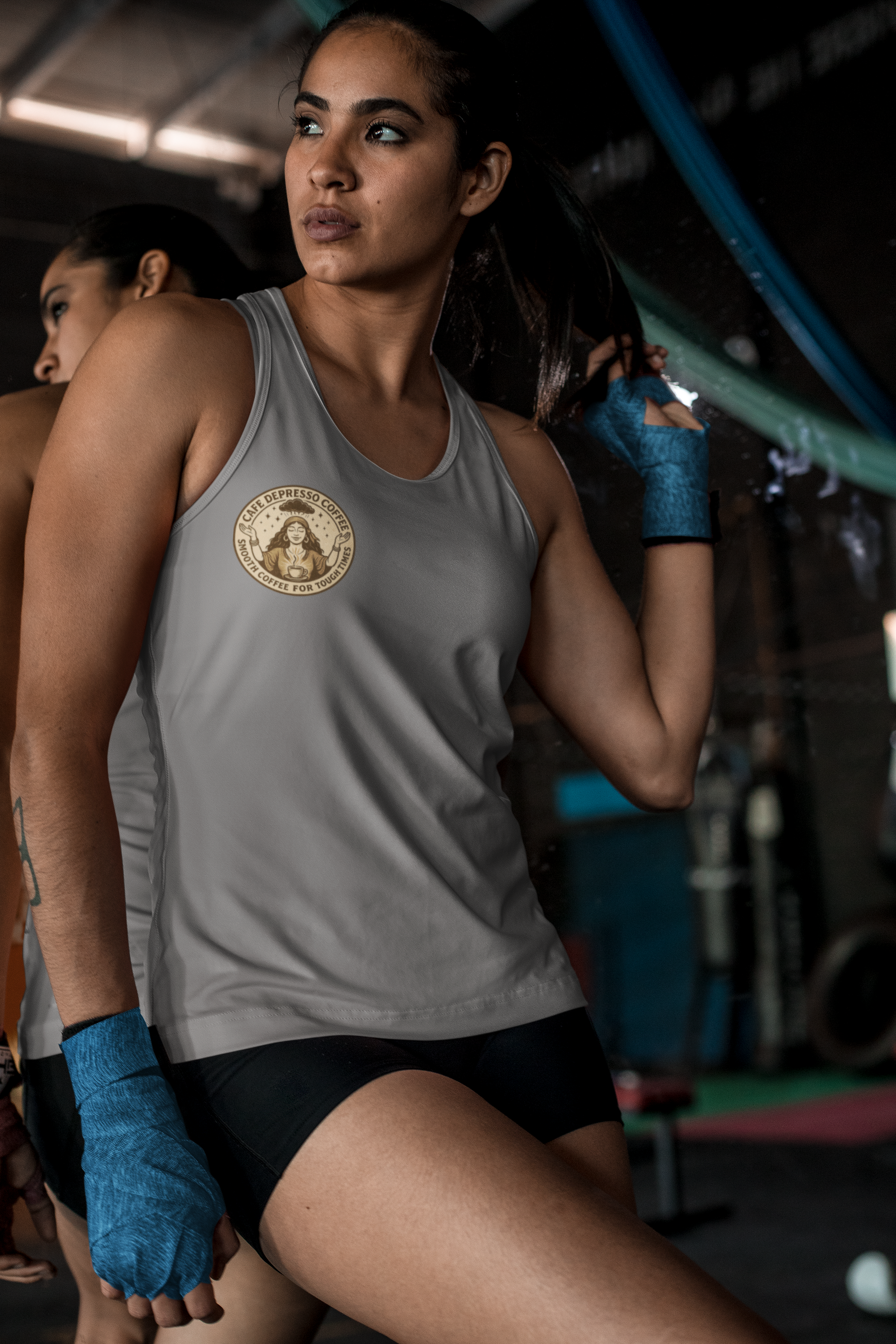 Cafe Depresso Women's Triblend Racerback Tank
